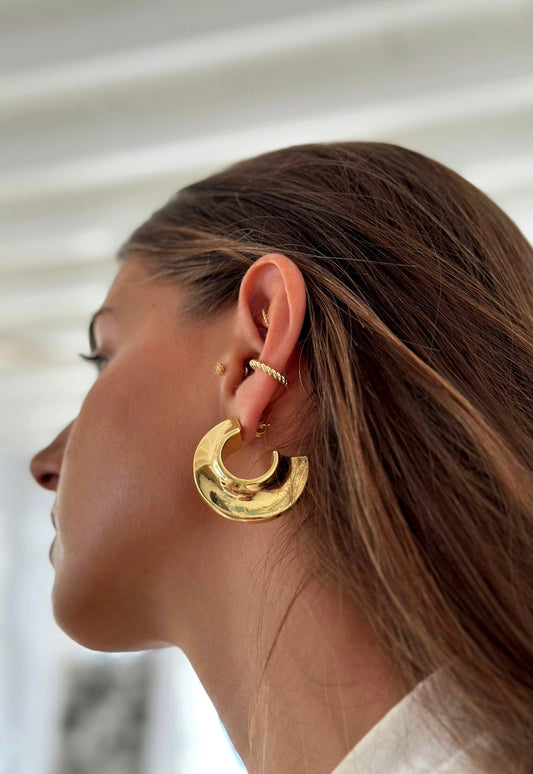 Curved Gold Hoops